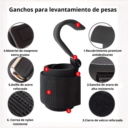 Hook-Grips para gimnasio