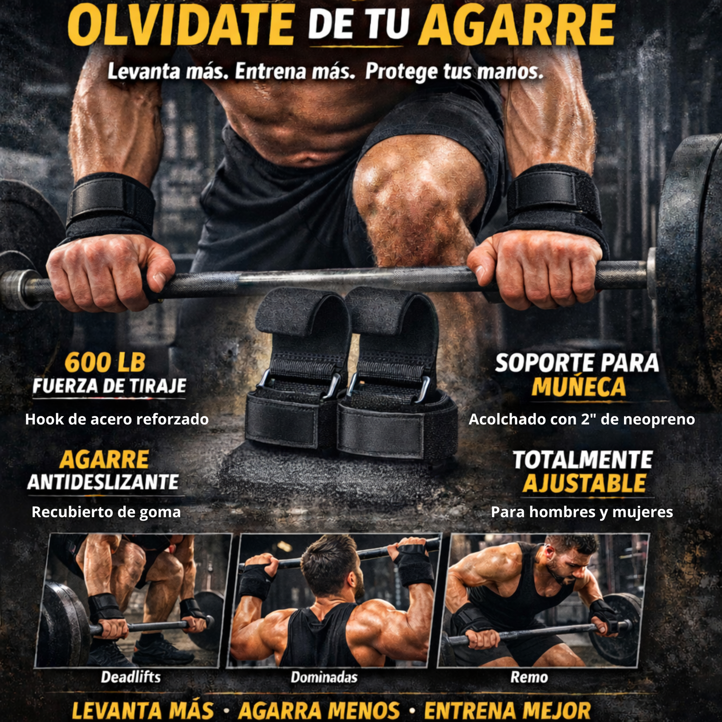 Hook-Grips para gimnasio